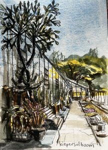 Buiten werken met aquarel