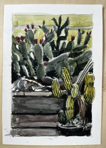 Buiten werken met aquarel